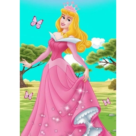 5D Diamond Painting Kits for Adults DIY Princess Aurora Rhinestone Embroidery Set Paint with Diamonds Art by Number Kits Cross Stitch Home Wall Craft Decoration 12X16 inch