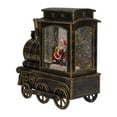 thumbnail image 5 of Northlight 6.75" Lighted Black Train Christmas Snow Globe with Santa, 5 of 5