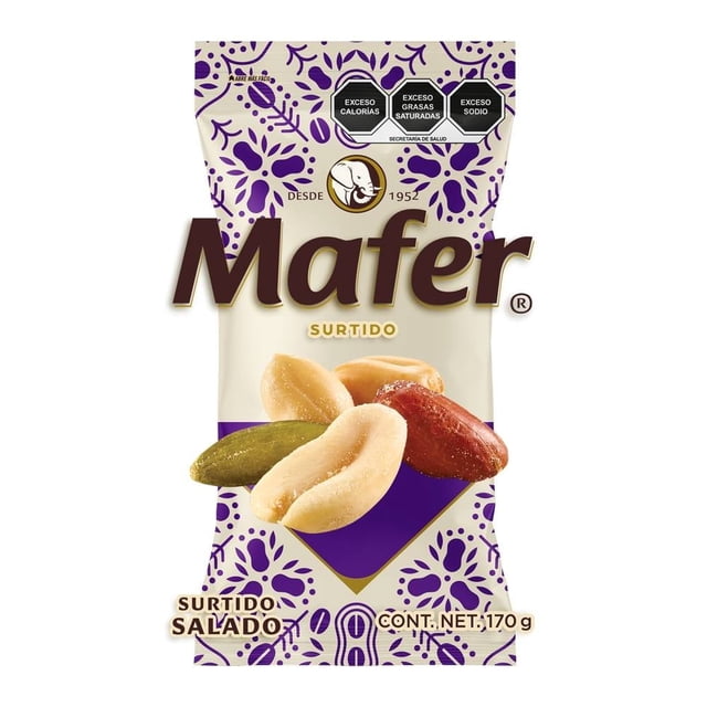 Mezcla de cacahuate Mafer surtido salado de 170 g