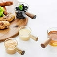 thumbnail image 5 of 2PCS Transparent Glass Creamer with Wooden Handle, Mini Coffee Milk Creamer Pitcher. 50Ml, 5 of 5