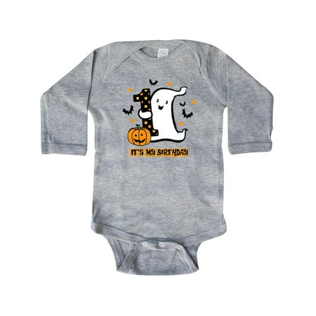 

Inktastic Little Ghost 1st Birthday Gift Baby Boy or Baby Girl Long Sleeve Bodysuit