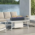 thumbnail image 6 of 28-inch Table Top Gas Fire Pit, 40,000 BTU Tabletop Propane Fire Pit Portable Fireplace for Patio, Outdoor w/Wind Glass Shield, Glass Rocks, Carbon Gray, 6 of 8