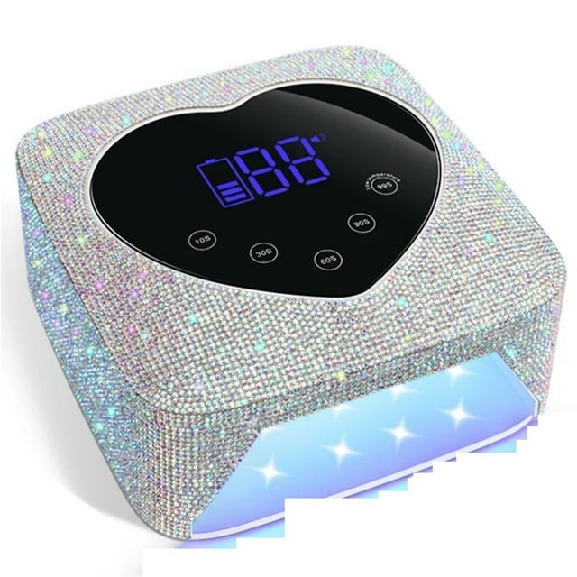 UV LED Nail Lamp 72W UV Light For Nails With Rhinestone Heart Shaped Manicure Pedicure Machine Nail Tools ,High Power