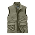 thumbnail image 2 of hopeusince Men's Outdoor Lightweight Mesh Breathable Quick Dry Multi Pockets Fishing Hiking Travel Vest Khaki XL, 2 of 9