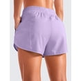 thumbnail image 2 of Shorts CRZ YOGA tiro alto 3" secado rápido lila XL, 2 of 3