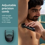 Philips Norelco Body Groomer 5000 Series, Intimate Hair Shaver & Trimmer For Men with Interchangeable & Adjustable Full Body Trim & Shave Heads, 100% Showerproof, BG5490/50