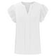 thumbnail image 5 of Blusa elegante informal con volantes en las mangas y cuello en V texturizado para mujer - Top de verano para el trabajo, 5 of 7