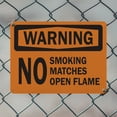 thumbnail image 5 of (2 Pack) No Smoking Matches or Open Flame OSHA Warning Sign 10 Inch X 7 Inch Indoor / Outdoor Rust-Free Aluminum Metal Signs for Workplace, Workshop, and Construction Site, Made in the, 5 of 8