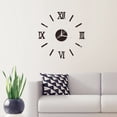 thumbnail image 3 of OUNONA Clock for Living Room Timekeeping Modern Black Frameless Wall Clock 1Set, 3 of 5