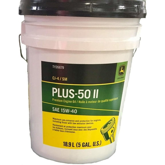 John Deere Plus-50 II Corrosion Protection Diesel Motor Oil 15W - 40, 5 gal