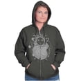 thumbnail image 4 of Celestial Sun Space Hands Spiritual Zip Up Hoodie Men's Women's Brisco Brands X, 4 of 6