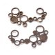 thumbnail image 1 of Alloy Cabochon Connector Settings Lead Free and Cadmium Free Flat Round Antique Bronze Color about 57mm long 38.5mm wide 2mm thick, 1 of 2