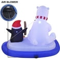 thumbnail image 2 of Christmas Inflatables Outdoor Decorations, 6 FT Christmas Inflatable Polar Bear Fishing with Penguin with LED Lights Blow Up Inflatables for Xmas Holiday Party Yard Garden Décor, Holiday Decorations, 2 of 7