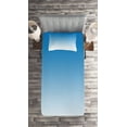 thumbnail image 2 of Ambesonne Ombre Quilted Coverlet 2 Pcs, Skyscape for Blue Lovers, Twin Size, Blue White, 2 of 2