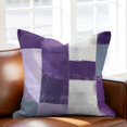 thumbnail image 2 of Abstract Purple Throw Pillow Cover Gray Gradient Graffiti Color Block Modern Art Cotton Linen Cushion Cover Throw Pillow Case with Invisible Zipper for Couch Sofa Bed Chair Car 24x24 Inch, 2 of 9