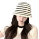 thumbnail image 1 of Sombrero de pescador de verano con circunferencia de 56-58 cm, sombrero de pescador con rayas en contraste para mujer, sombrero de lavabo hueco y transpirable con sombrilla, 1 of 5
