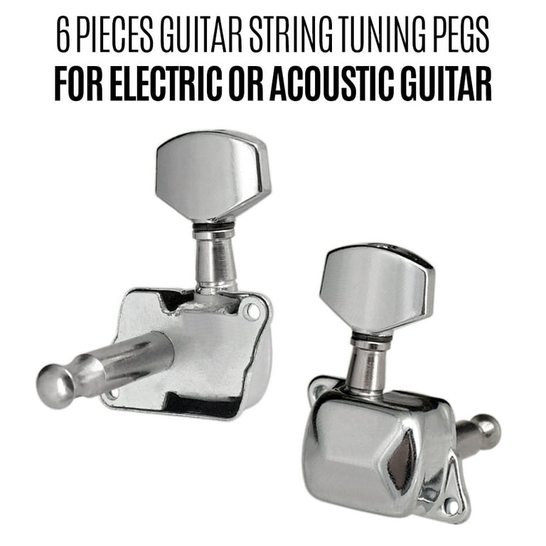 6 PCS Guitar String Tuning Pegs Tuner Accordeur Semi-Fermé TêTes de Machine  poN4