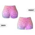 thumbnail image 6 of Athletic Shorts for Women, Colorful Glitters Seam Womens Shorts High Waisted Sport Running Workout Gym, 6 of 8