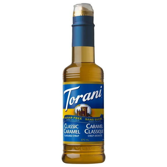 Torani Sugar Free Classic Caramel Flavoured Syrup, 375 mL