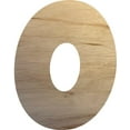 thumbnail image 1 of Unfinished Wooden Craft O, Wood Letter 14'' Tall Wall Hanging Sign Letters, Paintable, 1 of 3