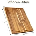 thumbnail image 3 of Extra Large Cutting Board, 24x18 Inch Acacia Wood Chopping Board with Juice Groove, for Meat, Vegetables, and Serving, 3 of 8