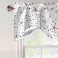 thumbnail image 5 of Summer Nautical Tie Up Valances Curtain, Adjustable Kitchen Watercolor Ocean Gradient Color Starfish Polka Dot Valances for Windows Decor, Rod Pocket Short Curtains Set for Bedroom/Bathroom, 60"x18", 5 of 9