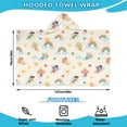 thumbnail image 2 of Pastel Fairy Rainbow Pattern Hooded Bath Towel，50"x30" for Ages 3 To 12 Kids, Quick Dry Lightweight Soft Microfiber Hood Beach Towel Cover Up for Kids, 2 of 7
