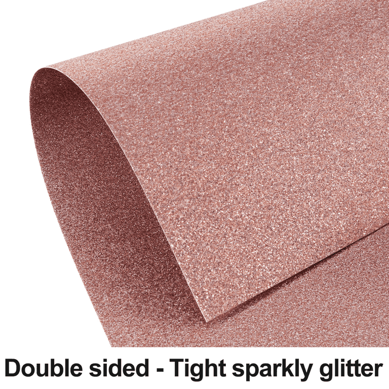 Rose Gold Glitter Cardstock 8.5x11 Double-Sided 24 Sheets, Goefun