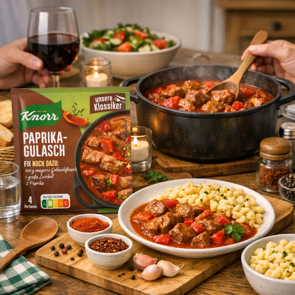 Knorr Mélange à Sauce Goulash au Paprika, Mélange Sec, Sachet, 58g