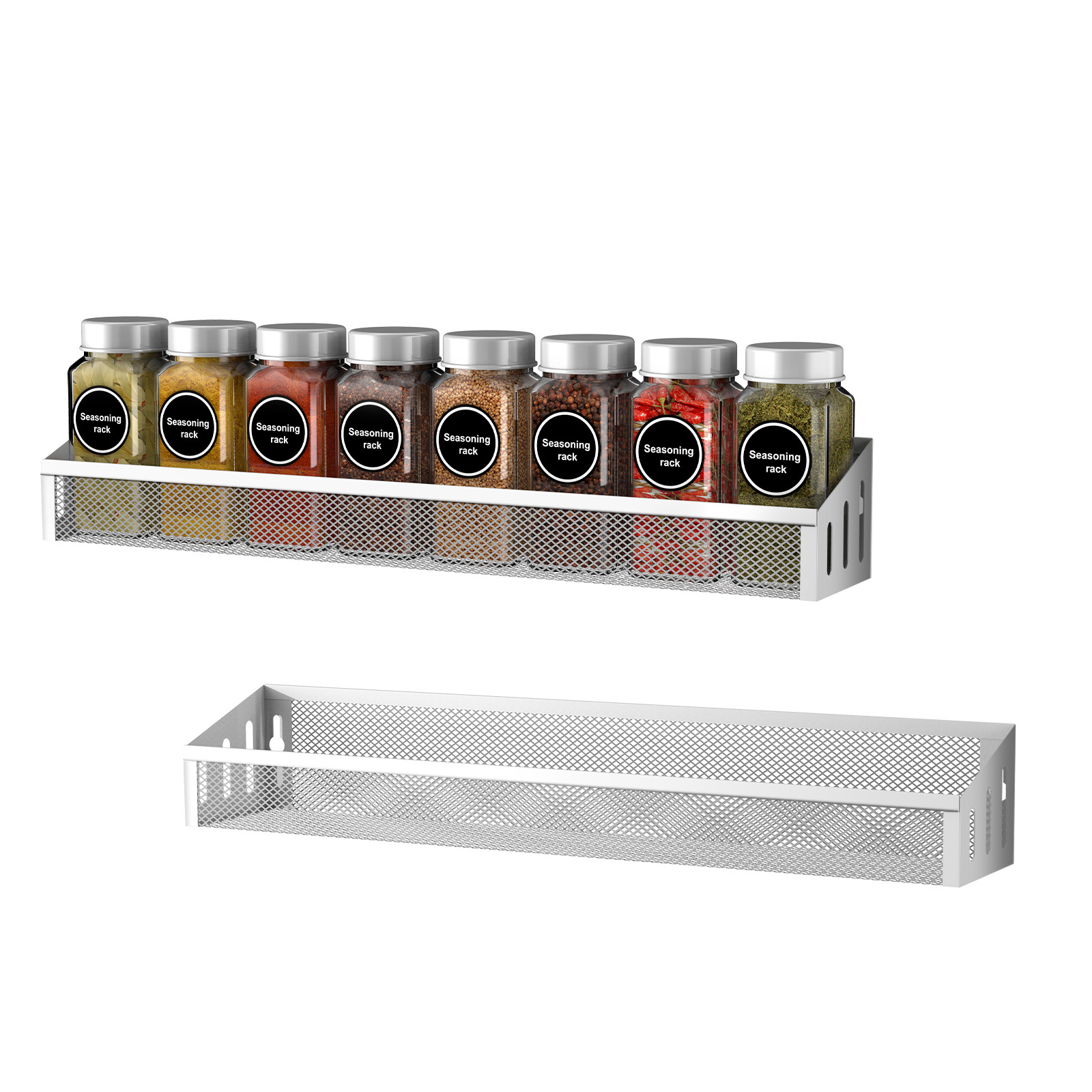 Spice Rack, 2Tier Spice Rack Organizer for Wall Mount Hoom