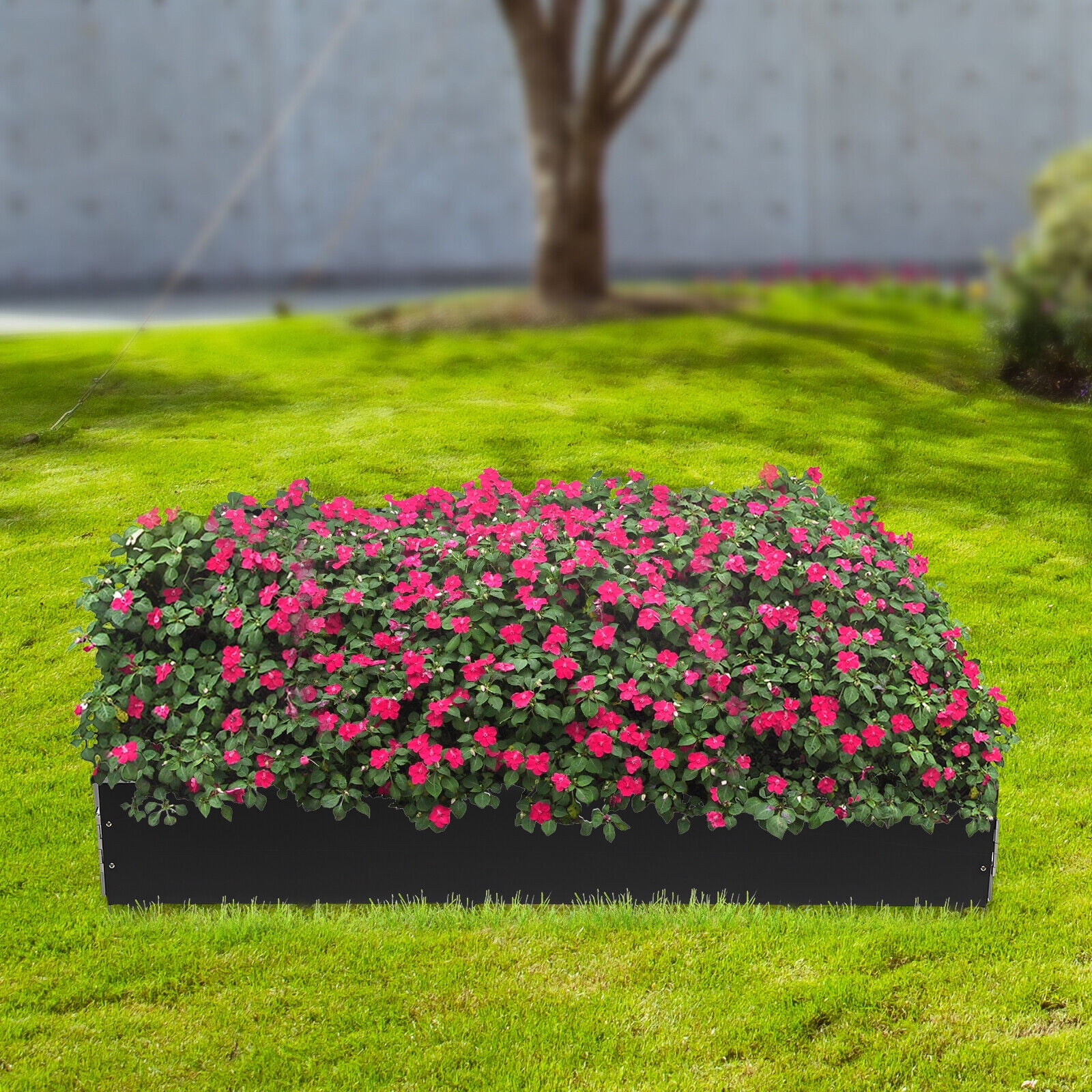 Minimalist Steel Landscape Lawn Edging 40x 8.46" Outdoor Garden Border Edge Decor Black