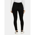 thumbnail image 3 of Time and Tru Women's High Rise Skinny Jeans, 27", 29” Inseams, Sizes 2-22, 3 of 5
