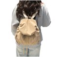 thumbnail image 4 of workcargo Women's Lightweight Water-Resistant Nylon Backpack, Khaki, Free Size, Adjustable Straps, Drawstring Flap Design with Pockets for Commute School Travel, 4 of 4