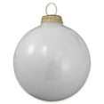 thumbnail image 2 of Glass Christmas Tree Ornaments - 80mm / 3.25" [4 Pieces] Designer Balls from Christmas By Krebs Seamless Hanging Holiday Decor (Snow White), 2 of 6