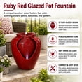 thumbnail image 4 of Teamson Home 16.93" Outdoor Glazed Pot Water Fountain, 4 of 9