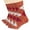 Orange/Dark Red (4 Pairs), variant on Womens Cotton Argyle Socks | Fun Colorful Women's Crew Socks, 3 Pairs, Peach, Shoe Size: 9-12