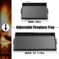 thumbnail image 5 of Fireplace Tray Large Size,Adjustable Ash Pan with Handles for Fireplace Grate Ash Collection,Rectangle Fireplace Pan Extend Length from 22" to 31",Provide a Cleaning Brush, 5 of 8