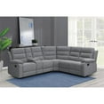 thumbnail image 2 of David 3-piece Upholstered Motion Sectional with Pillow Arms Smoke, 2 of 7