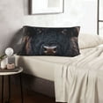 thumbnail image 6 of Sikiie Majestic Black Yak Print Plush Pillow Cover, Wrinkle-proof and Stain-resistant Pillow Protector without Pillow Core, Home Decoration-16"x24", 6 of 6