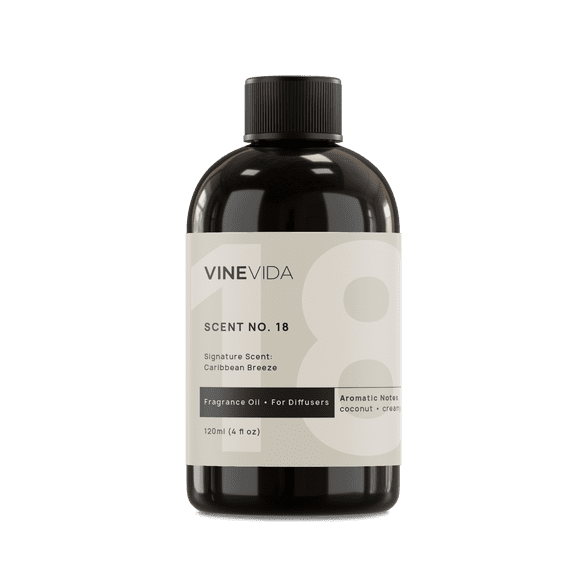 VINEVIDA Scent NO. 18, Signature Scent: Caribbean Breeze Fragrance Oil for Cold Air Diffusers, 4 Fl Oz