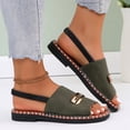 thumbnail image 5 of Slippers for Women,Plus Size Shoes with Elasticated Fabric Floral Ornaments Wide Width Comfortable Plus Size Shoes for All Day Wear,Womens Slippers,Green,5.5, 5 of 9