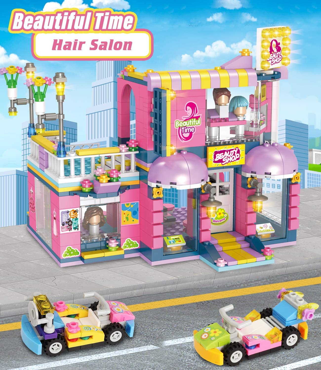 Friends Building Blocks Kit, 1193 Pcs ENP Building Toy for Kids, Tree House Hair Salon Stem Toy, Gifts for Boys Girls Ages 6-12