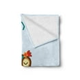 thumbnail image 2 of Romantic Soft Flannel Fleece Blanket, Colorful Abstract Owls on a Branch with a Words Expressing Affection and Adoration, Cozy Plush for Indoor and Outdoor Use, 60" x 80", Multicolor, by Ambesonne, 2 of 5