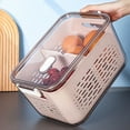 thumbnail image 3 of sunsanly Refrigerator Storage Box with Adjustable Partitions BPA-Free Food-Grade Leakproof Transparent Lid Design Fridge Salad Storage Container, 3 of 8
