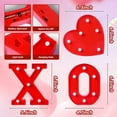 thumbnail image 2 of Luces LED con letras EDYCON XOXO Heart para el día de San Valentín, paquete de 5, 2 of 6