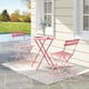 thumbnail image 1 of Garvee juego bistró plegable de 3 piezas con mesa y 2 sillas, estructura metálica para espacios pequeños, ideal para balcón, patio, jardín o interior, 1 of 7
