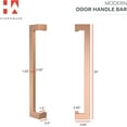 thumbnail image 4 of HYDROWARE Modern Contemporary Long Stainless Steel Push Pull Door Handle for Home Entrance Glass Shower Wooden Barn & Office Store Shop Doors - Copper - 24 Inches, 4 of 5