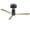 Black, variant on 52"Low Profile Ceiling Fan with Light and Remote Flush Mount Ceiling Fan Noiseless Reversible DC Motor for Living Room