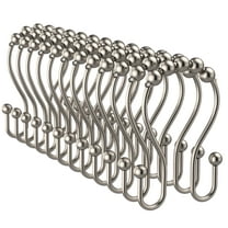 Siaomo Matte Nickel Stainless Steel Rustproof Shower Curtain (12 Count)