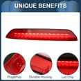 thumbnail image 4 of Luz de freno LED de tercera posición Unique Bargains para Skoda Octavia Mk2 Estate 2004-2013, carcasa de plástico impermeable roja, 4 of 7